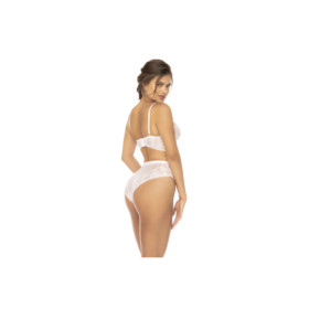 Ensemble 2 pièces blanc Emberly, soutien gorge et culotte taille haute 